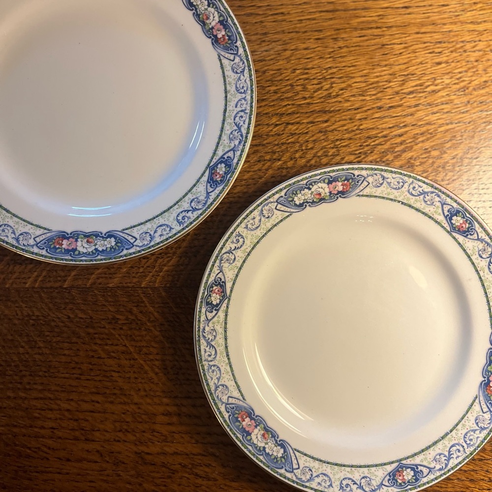 Antique W.H. Grindley & Co. England Bread Plates 7”